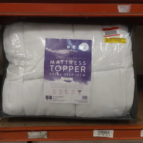 BAGGED SLUMBERDOWN SLEEP SOUNDLY EXTRA DEEP 10CM MATTRESS TOPPER ULTRA PLUSH COMFORT - KING SIZE