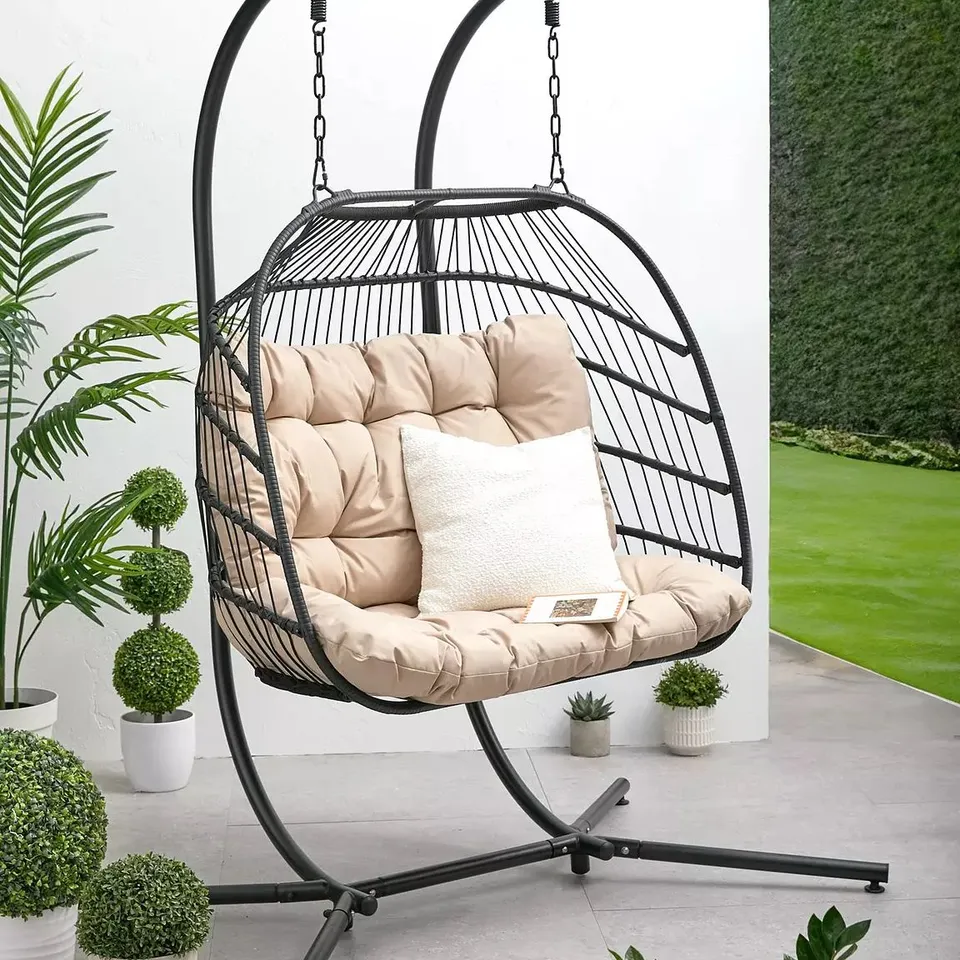 BOXED NOVA 2 SEATER SWING - BLACK (1 BOX)