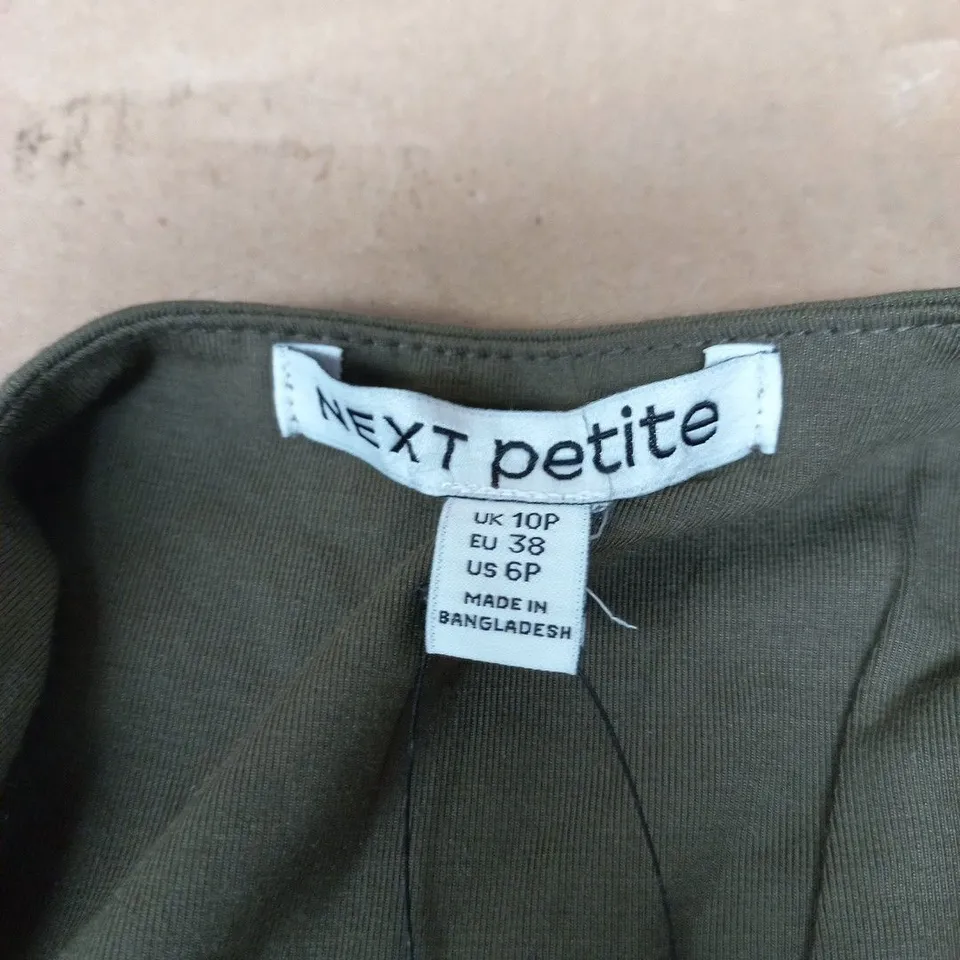 NEXT PETITE WOMEN'S OLIVE GREEN JUMPSUIT, UK 10P (EU 38, US 6P)