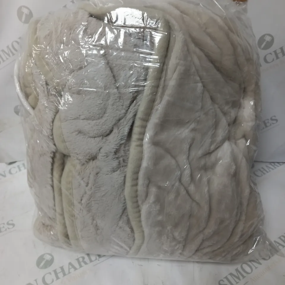 COZEE HOME HEATED BLANKET IN STONE 