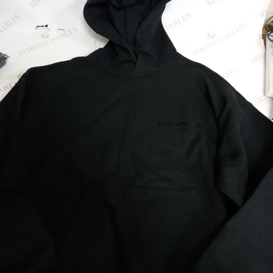 ESSENTIALS FEAR OF GOD HOODIE IN BLACK - SMALL