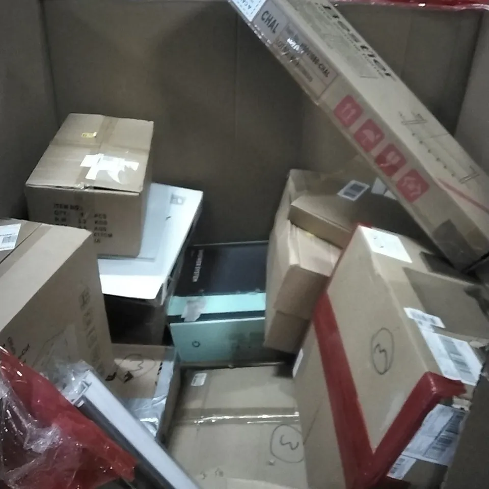 PALLET OF HOUSEHOLD ITEMS TO INCLUDE TURNTABLE SYSTEM, CENTRIFUGE, 3D PRINTER, AIR FRYER AND OTHER ASSORTED ITEMS...
