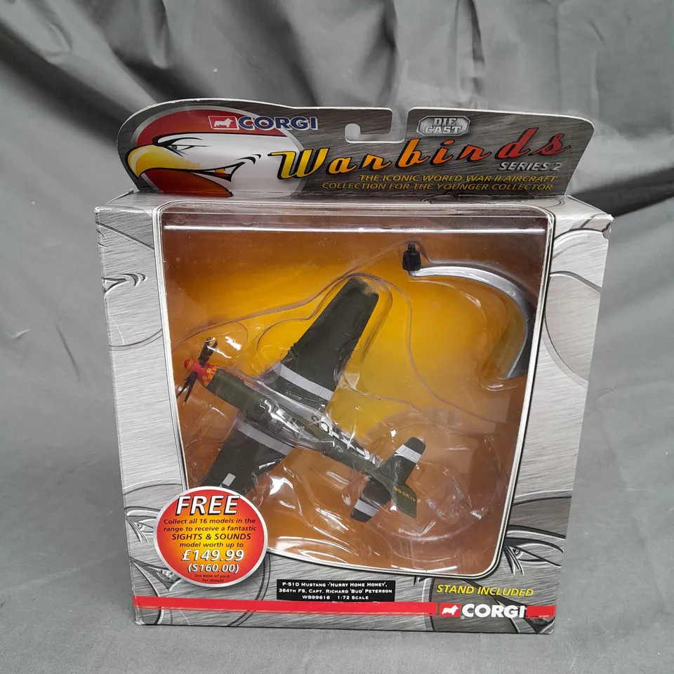 CORGI P-51D MUSTANG - "HURRY HOME HONEY" 364TH FS, CAPT,RICHARD PETERSON - WB99616 - 1:72 SCALE