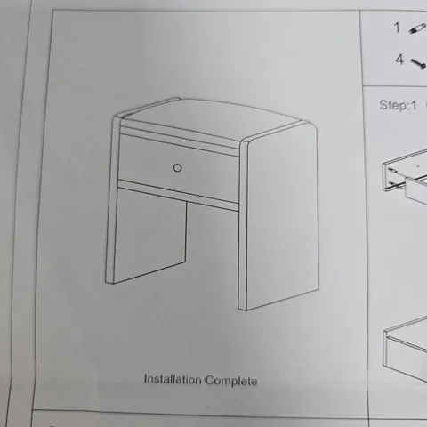 WHITE MODERN CONSOLE TABLE WITH DRAWER – FLAT-PACK, ASSEMBLY REQUIRED