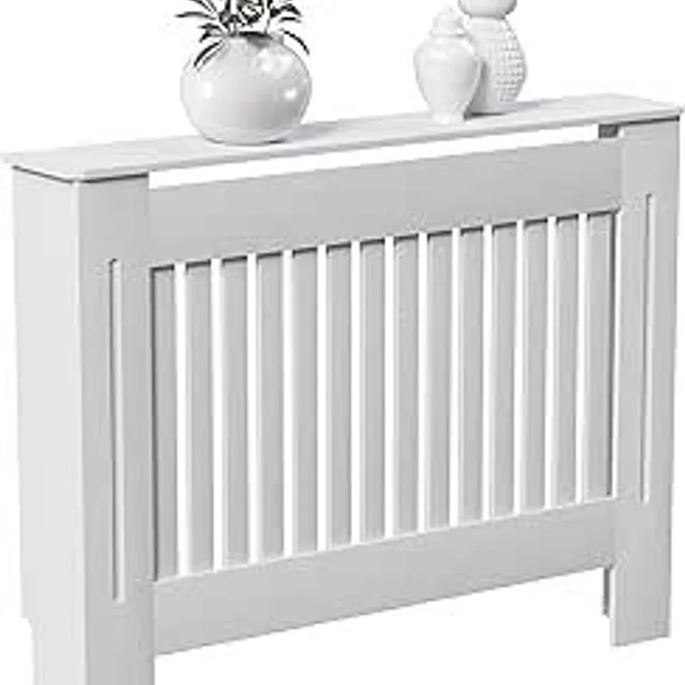BOXED VIDA DESIGNS CHELSEA WHITE RADIATOR COVER MEDIUM