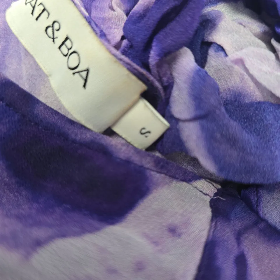 RAT & BOA WOMEN'S PURPLE TIE-DYE DRESS, SIZE S