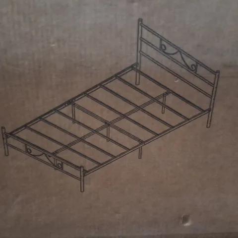 BOXED BLACK DOUBLE BED FRAME
