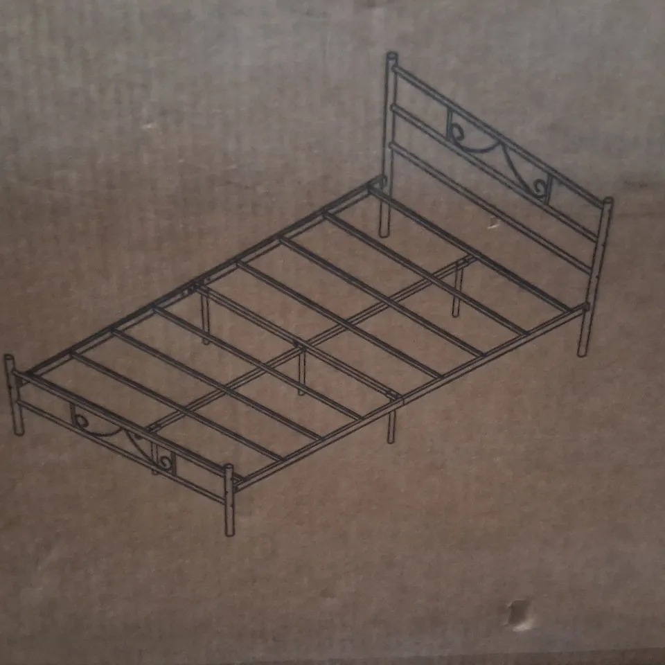 BOXED BLACK DOUBLE BED FRAME
