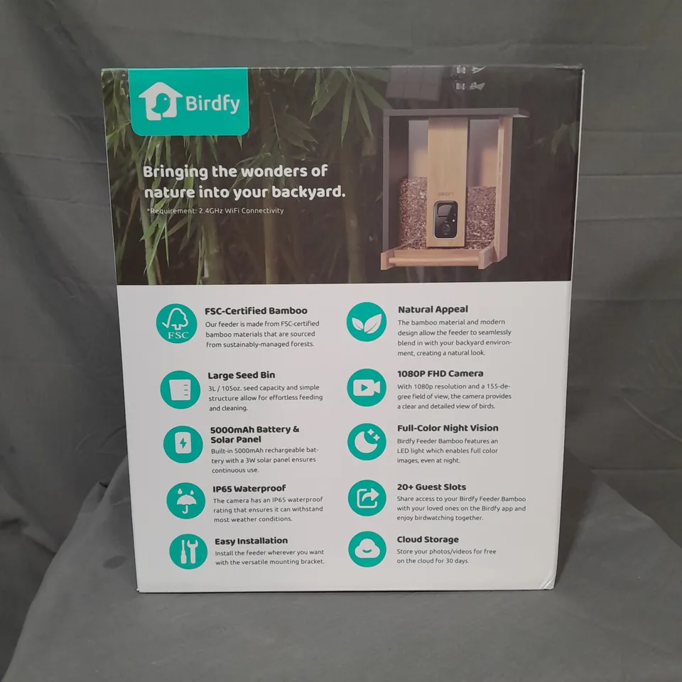 BRAND NEW BOXED BIRDFY BAMBOO BIRD FEEDER