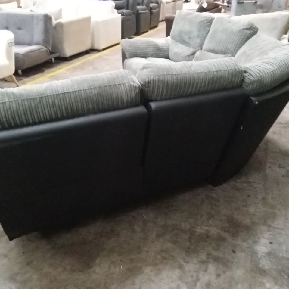 SIENNA FABRIC/FAUX LEATHER HIGH BACK RECLINER CORNER GROUP SOFA RRP £1499