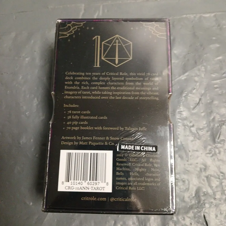SEALED CRITICAL ROLE 10 YEAR ANNIVERSARY TAROT DECK