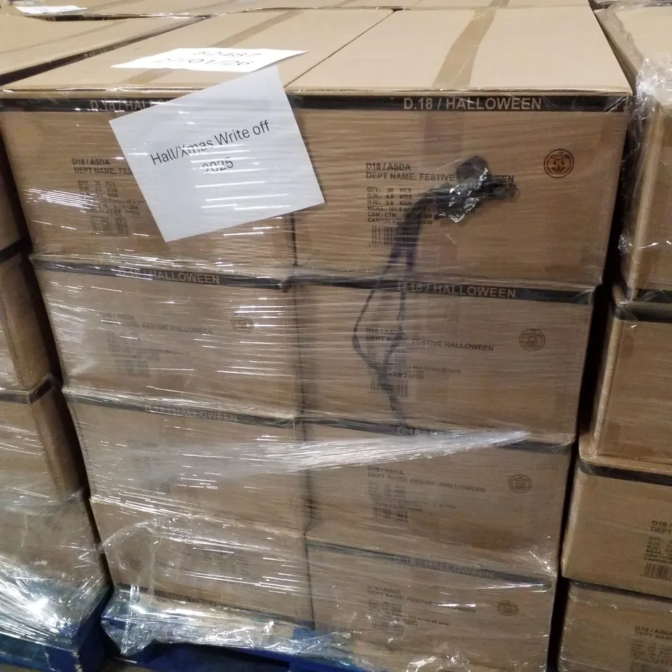 PALLET CONTAINING 8 BOXES OF BRAND NEW PLASTIC HALLOWEEN KIDS WEAPONS