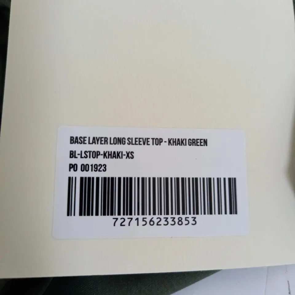 ADANOLA BASE LAYER LONG SLEEVE TOP IN KHAKI GREEN - XS