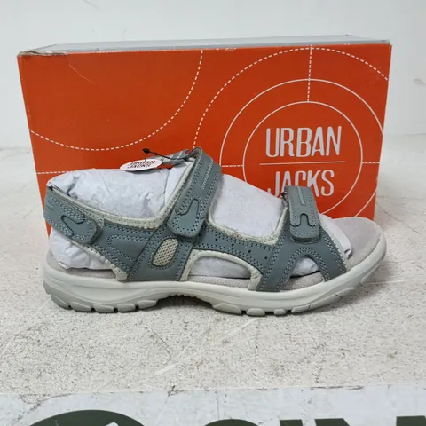 BOXED PAIR OF URBAN JACKS MANDY SANDALS IN LIGHT BLUE - EU 39