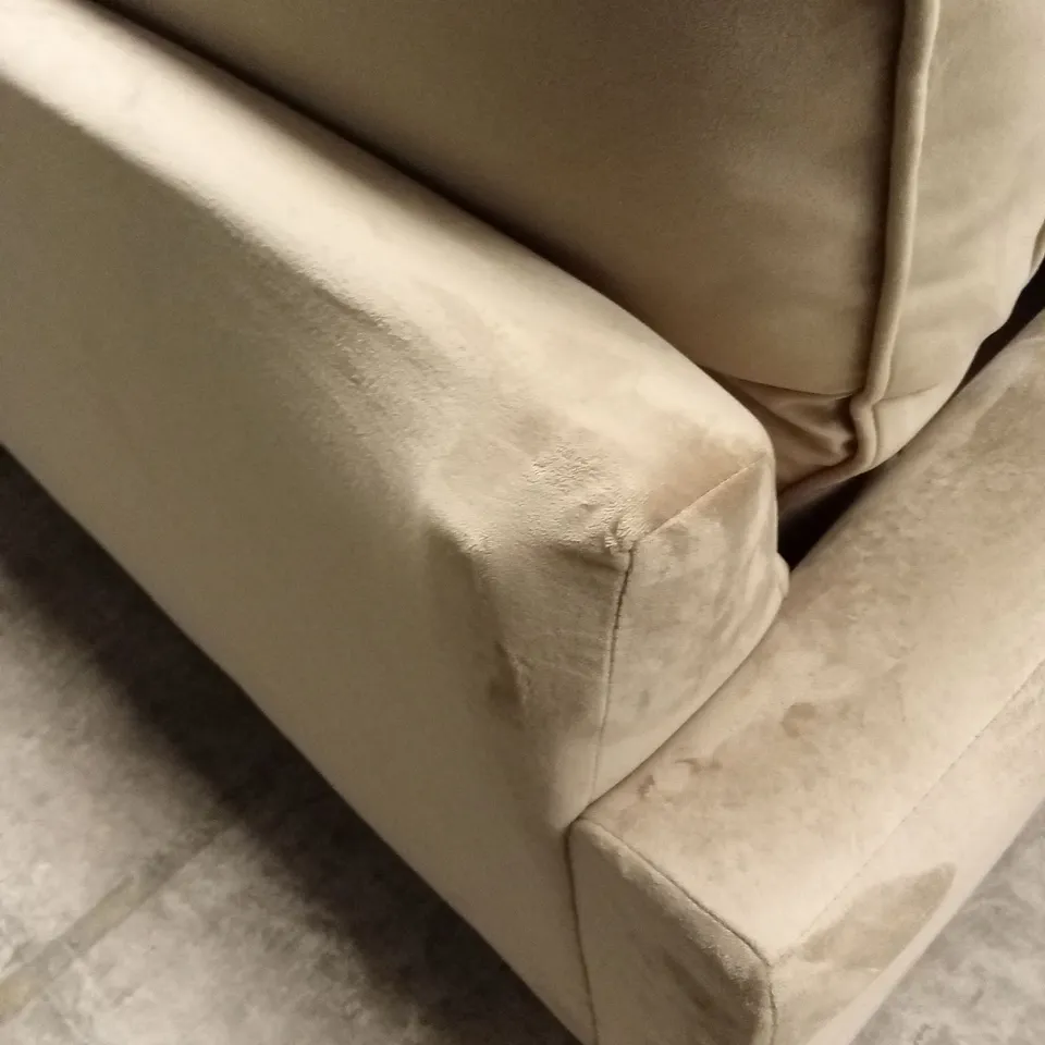 VICTORIA 3 SEATER FABRIC SOFA - MINK RRP £699
