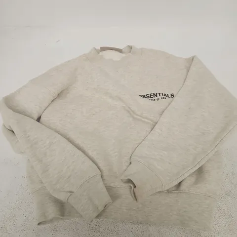ESSENTIALS SWEATSHIRT β GREY FLEECE - UK 8