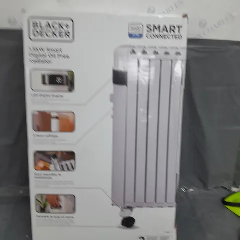 BLACK+DECKER 1.5KW SMART DIGITAL OIL FREE RADIATOR