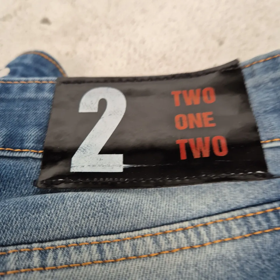 TWO ONE TWO DENIM JEANS – BLUE WASH, WOMEN'S W-36 (MODEL K513)