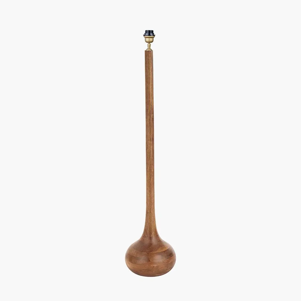 BOXED TOMA OILED WOOD TALL NECK FLOOR LAMP BASE