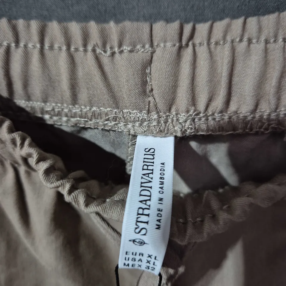 STRADIVARIUS DAILY TROUSERS – BEIGE, SIZE XL (EU) – WOMEN'S CASUAL TROUSERS
