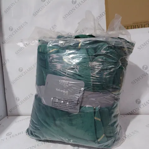 COZEE HOME JEWEL FOIL GEO VELVETSOFT 4 PIECE DUVET SET - DOUBLE