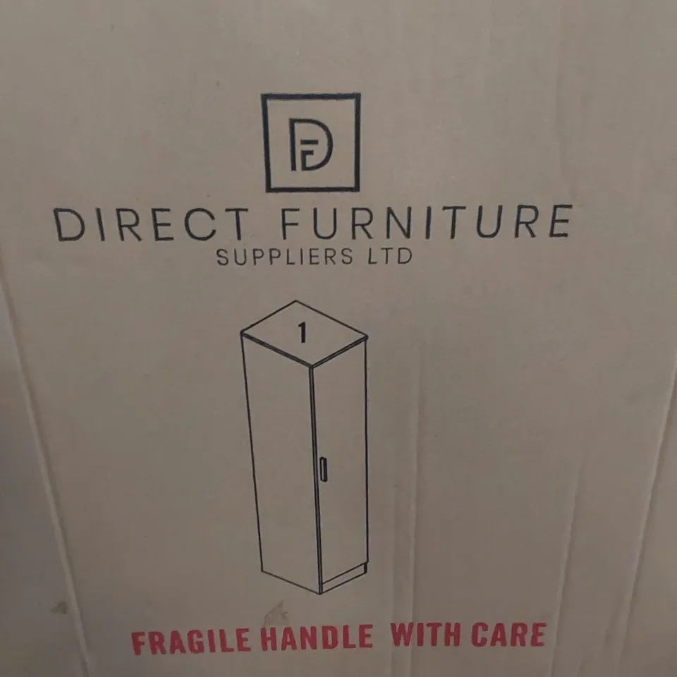 BOXED REFLECT 1-DOOR PLAIN WARDROBE - BLACK (1 BOX)