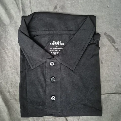 BUILT DIFFERENT POLO SHIRT – BLACK, XL