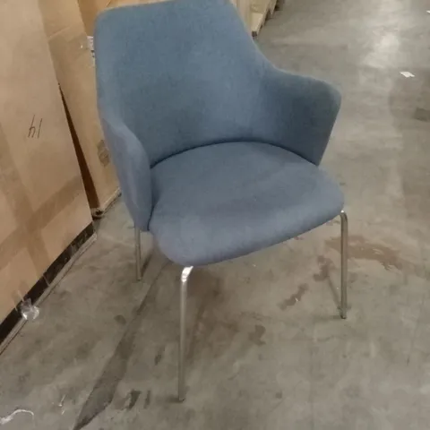 BESPOKE NAVY BLUE FABRIC DINING CHAIR