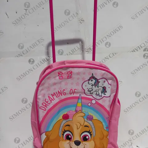 PAW PATROL SKYE KIDS DELUXE TRAVEL TROLLEY BACKPACK