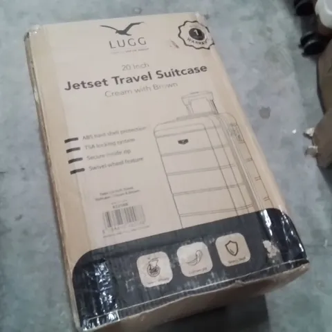B9XED LUGG - JETSET TRAVEL SUITCASE CREAM & BROWN