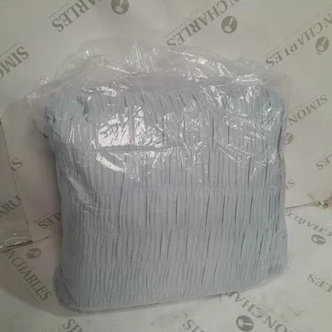 BOXED SUPERSOFT BY COZEE HOME TEXTURED STRIPE DUVET SET IN SOFT BLUE - KING SIZE