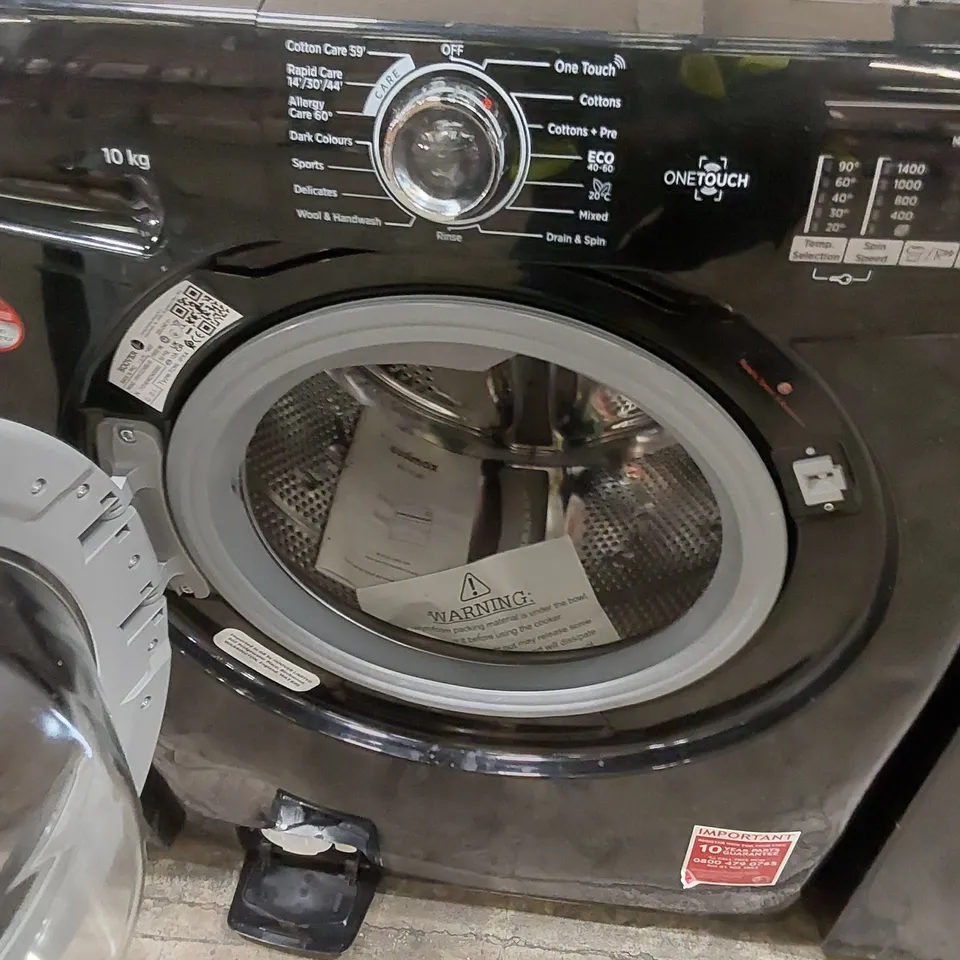 HOOVER H-WASH 10KG FREESTANDING WASHING MACHINE IN BLACK, MODEL: H3W4102DABBE-80