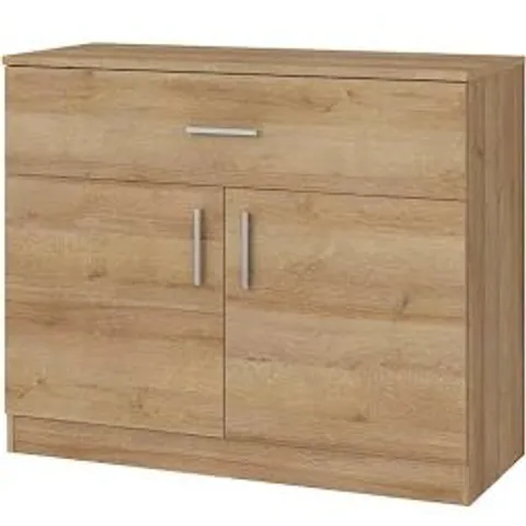 PANAMA 2 DOOR, 1 DRAWER SMALL SIDEBOARD (MISSING 2ND BOX) - COLLECTION ONLY