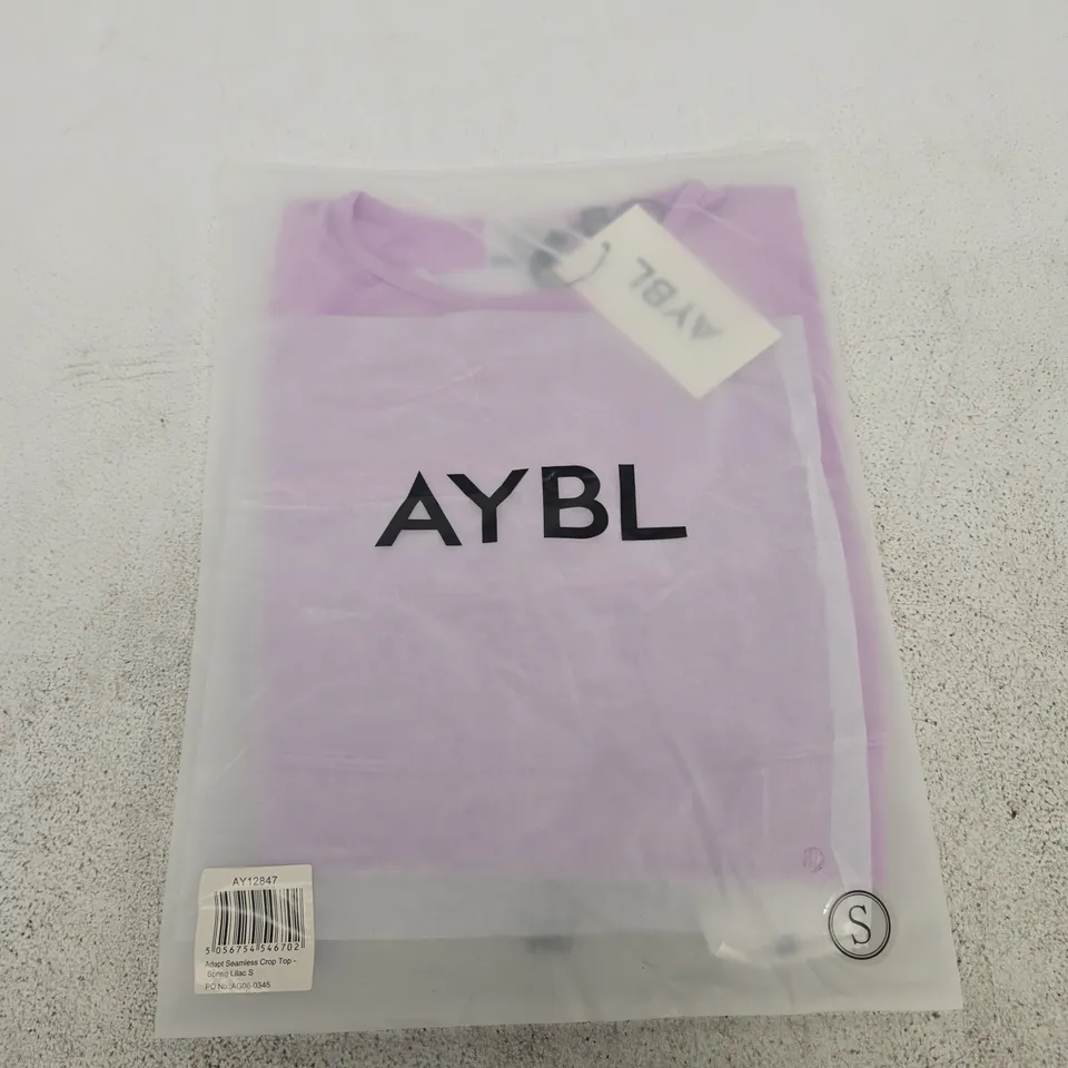 BAGGED AYBL ADAPT SEAMLESS CROP TOP – SPRING LILAC, UK SIZE S