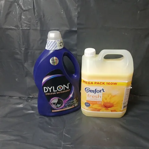 2 OVERSIZED LIQUIDS TO INCLUDE DYLON COLOUR DETERGENT RENEW & COMFORT FRESH SUNSHINY DAYS - COLLECTION ONLY