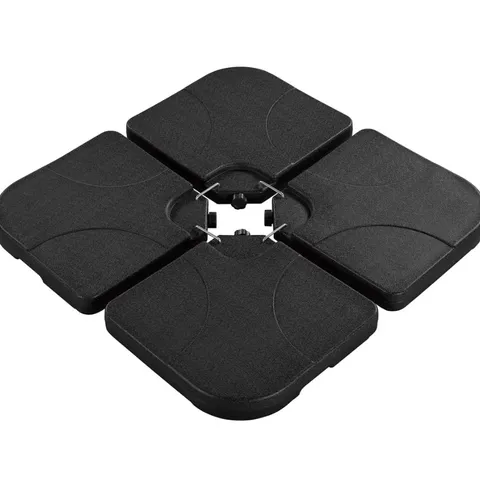 BOXED YAHEETECH 7.9KG PLASTIC FREE STANDING UMBRELLA BASE - BLACK (1 BOX)