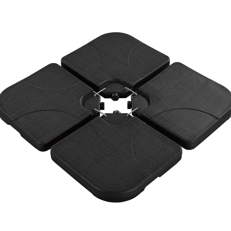 BOXED YAHEETECH 7.9KG PLASTIC FREE STANDING UMBRELLA BASE - BLACK (1 BOX)