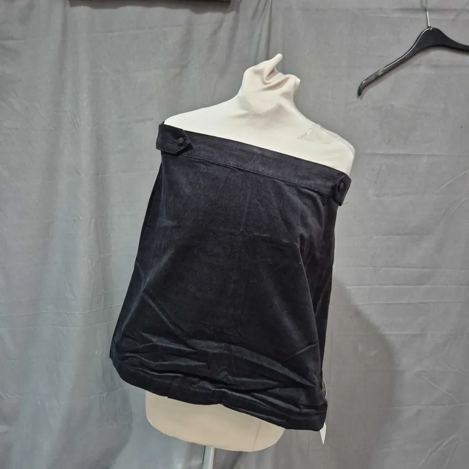 WOMEN'S BLACK VELVET DRAPED TOP – EVENING WEAR 12 