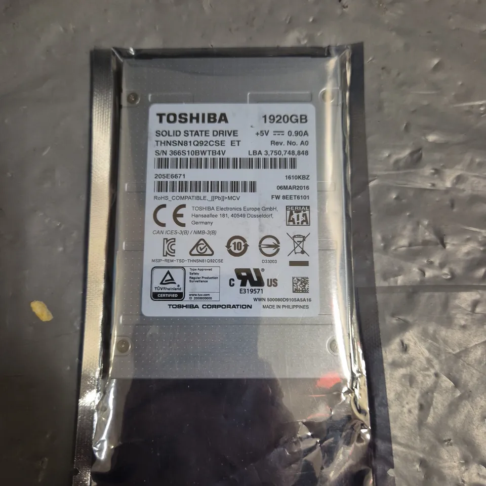 TOSHIBA 1.92TB SSD SATA 2.5" 6G LAPTOP SERVER DESKTOP PC HARD DRIVE