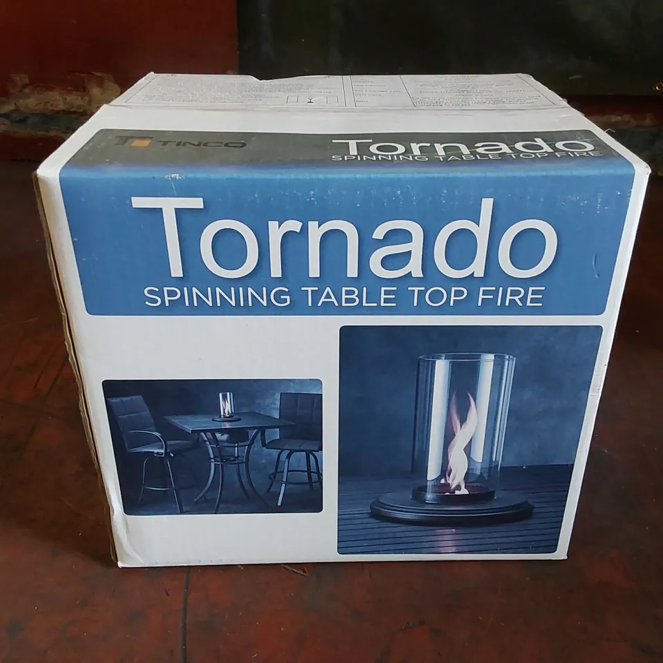 BOXED TORNADO SPINNING TABLE TOP FIRE