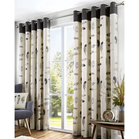 BOXED COTTON BLEND ROOM DARKENING CURTAIN PAIR (SET OF 2)