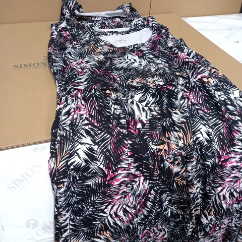 LOT OF APPROX. 4 X CUDDL DUDS FLEXWEAR MAXI DRESS BLACK PALM IN SIZE PM, S AND M