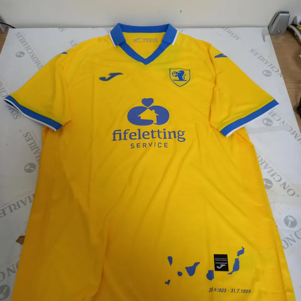 RAITH ROVERS JOMA AWAY FOOTBALL SHIRT IN YELLOW - XL