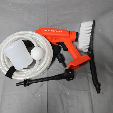 YARD FORCE 20V CORDLESS PRESSURE WASHER – ORANGE