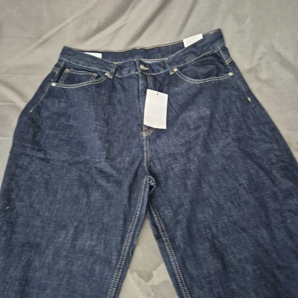 ZARA WOMEN'S DARK DENIM JEANS - UK 18 (EU 46)