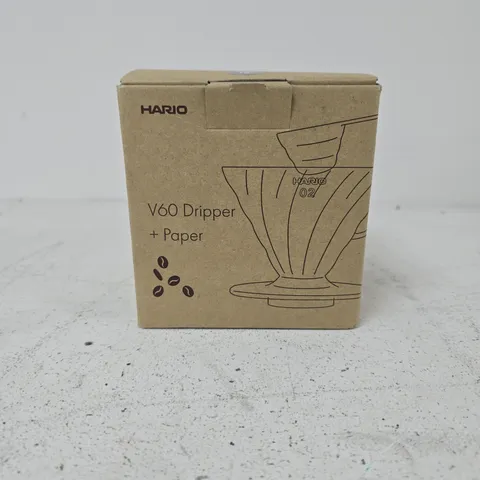 HARIO V60 DRIPPER + PAPER – BOXED (SIZE 02)