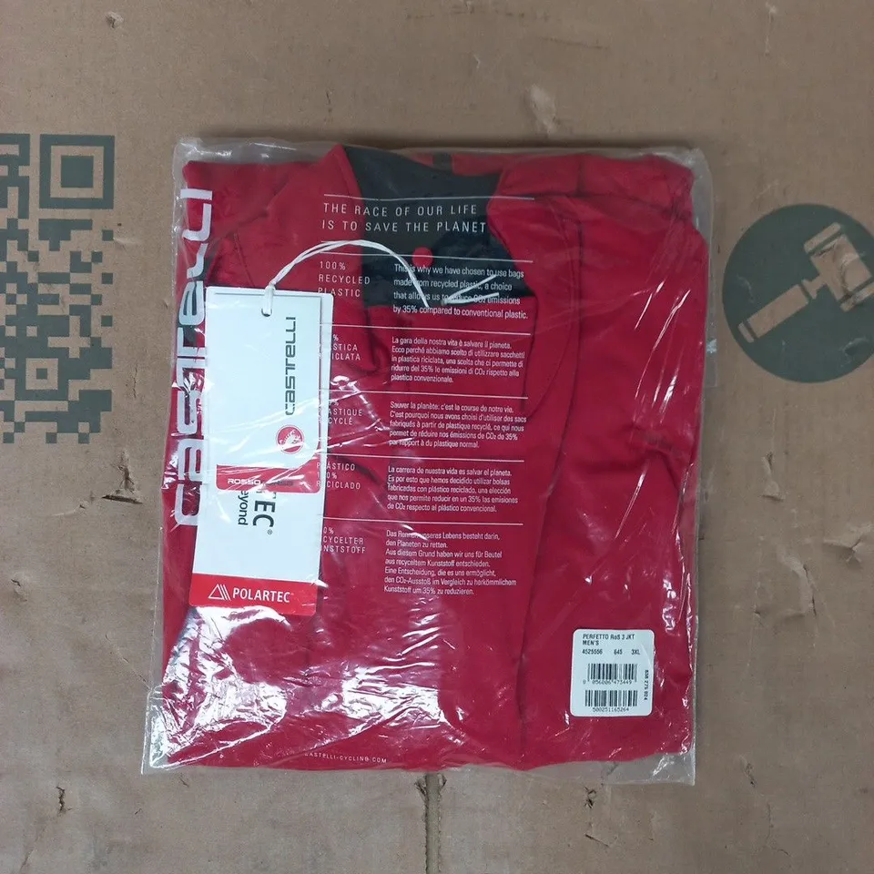 BAGGED CASTRELLI PERFETTO ROS 3 JACKET IN RED SIZE 3XL