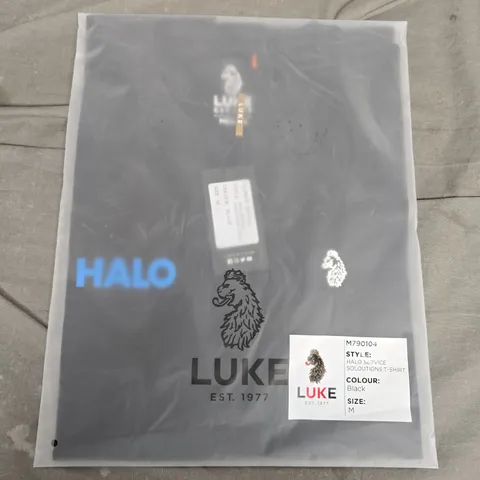 BAGGED LUKE HALO SERVICE SOLUTIONS T-SHIRT IN BLACK - MEDIUM