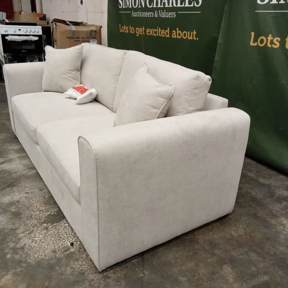 NYLAH 3 SEATER FABRIC SOFA - NATURAL RRP £749