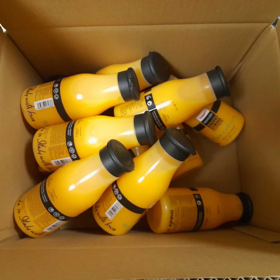 BOX OF APPROX 12 AQUOLINA BATH FOAM - PEACH AND APRICOT 250ML